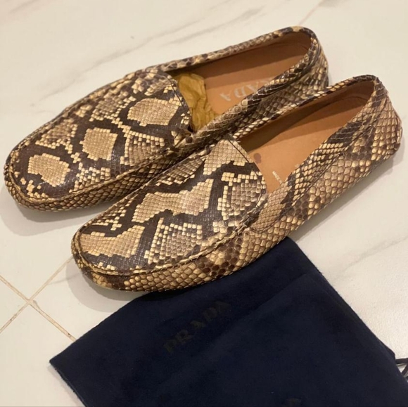 Prada Python Skin Loafers - Picture 2 of 7